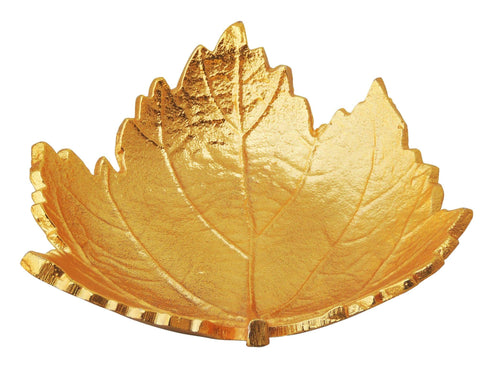 Brass Decorative Gold Plated Leaf Bowl 0.186kg